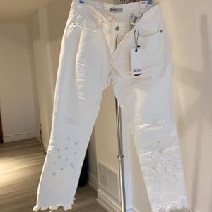 White pearl jeans
